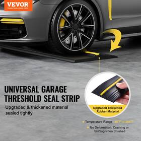 Vevor 197988087496 Garage Door Threshold Seal Strip 16.5 Ft Universal Bottom Waterproof Pvc