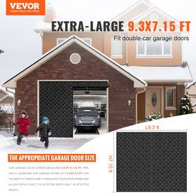 Vevor 197988771609 Garage Door Screen For Winter 9.28 X 7.15 Ft Insulation Kit