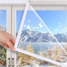 Vollenc-wen-625 Vollenc Window Insulation Film Windproof Soundproof 80x80cm 31.5x31.5in White