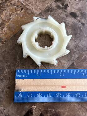 320223p Wayne Dalton 351426/333064/320223p/333074 Torque Master Plus 10 Tooth White Winding Gear