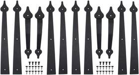 Winsoon 313040947946 Decorative Metal Garage Door Hardware - Screw-in Carriage House Accents