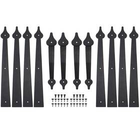 Winsoon 751105792573 For 2 Car Garage Door Decorative Hardware Kit Screw Mounting All Doors