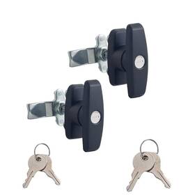 Wjskdq 791545932078 2 Pcs T-handle Door Lock Latch Abs T Handle Zinc Alloy Body Shed Do