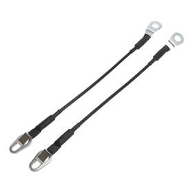 A20121700ux0068 X Autohaux Pair Rear Tailgate Cables Lift Gate Support Black Silver Tone