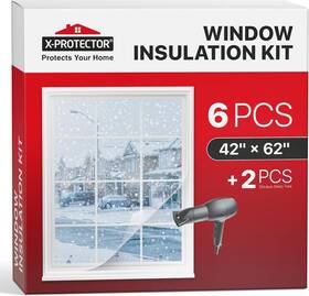 Al-296 X-protector Window Insulation For Winter - 42in 62in 6 Pack Transparent