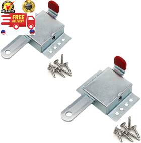 Xadnitu 313095079043 2 Pieces Heavy Duty Inside Deadlock Galvanized Steel Garage Door Slide Lock