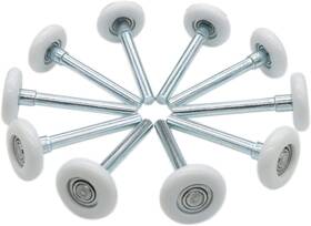 Xadnitu 445002871853 Garage Door Roller White 1.8 Inch Quiet Nylon Wheels 4 Stem For