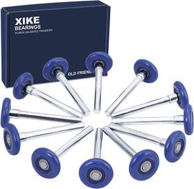 Xike 313103044070 12 Pack Blue 2 Inch Nylon Garage Door Roller 4 Stem Quiet/durable And High Lo