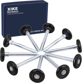 Xike 313115596543 10 Pack Black 2 Inch Nylon Garage Door Roller 4 Stem Quiet/durable And High