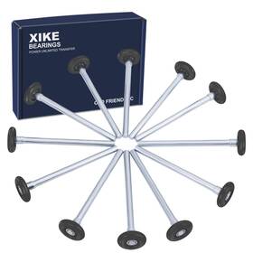Xike 713072773955 12 Pack Black 2 Inch Nylon Garage Door Roller 7 Stem Quiet/durable And High