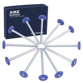 Xike 713072785798 12 Pack Blue 2 Inch Nylon Garage Door Roller 7 Stem Quiet/durable And High Load Use