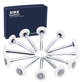 Xike 713072785842 12 Pack White 2 Inch Nylon Garage Door Roller 4 Stem Quiet/durable And High Loa