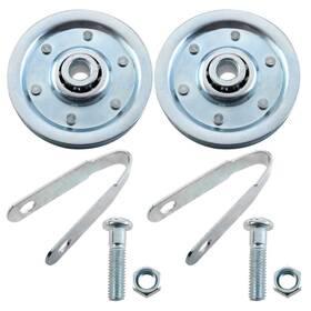 Xzw-3b135 Xzw 3-inch Heavy-duty Garage Door Pulley Kit With 2 Pulleys U-shaped Forks
