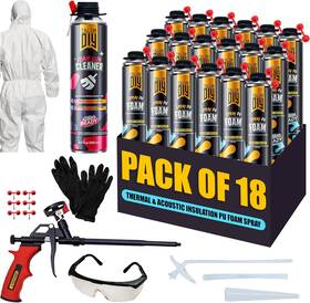 Yallcandiy 850070622592 Y Allcandiy Closed Cell Spray Foam Insulation Kit 18 Pack Diy Light Blue