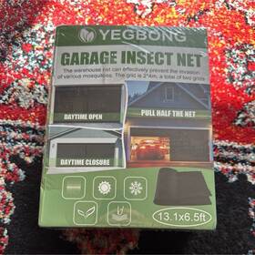 Yegbong Ye-0084 Garage Insect Net Screen For Door 13.1 X 6.5 Ft New