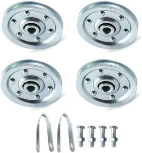Yhdoor 445042360355 Garage Door 3 Inch Pulley Kits Including 2 Stationary Pulleys And Rear Wheel