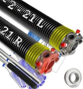 Gdtss-207x2x21 Yinkco Garage Door Torsion Spring Set Pair Of 2 Inch Electrophoresis Coated .207x2x21