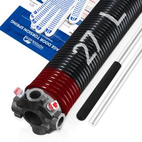 Yt-ts-225-200-27-l Yotoolgds Left Hand Wind Black Cone 2 Inch Garage Door Torsion Spring With Non-s