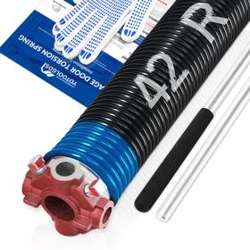 Yt-ts-283-200-42-r Yotoolgds Right Hand Wind Red Cone 2 Inch Garage Door Torsion Spring With Non-sl