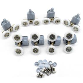 Yuanqian 736561502515 8 Pcs Double Twintop/bottom Shower Door Rollers/runners/pulleys/wheels Bathro