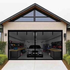 Yjhgds1010bk Yxazcm Magnetic Garage Door Screen 10x10ft For 1 Car Retractable Upgraded Durab