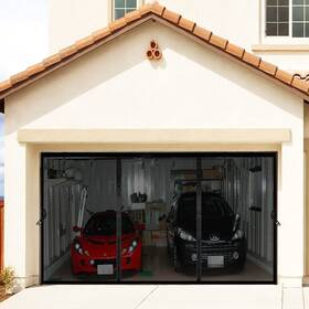 Yjhgds1710bk Yxazcm Magnetic Garage Door Screen For 2 Car 17x10 Ft Retractable Upgraded Durable