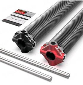Ckmdh0207x2xs86fs Zhen Garage Door Torsion Springs 2ftft Pair With Non-slip Winding Bars 0.207x2ftftx22ftft