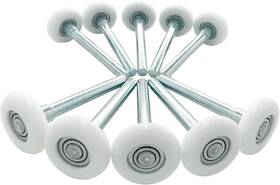 Zhent 313094029001 10pack Quiet Garage Door Roller Reinforced Dual Cage White 2 Inch 13 Ball Bear