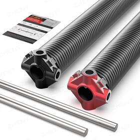 Zhent 671891158707 Garage Door Torsion Springs 2ftft Pair With Non-slip Winding Bars Coated Tor