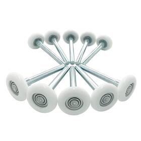 Zhent 825687656735 10pack Quiet Garage Door Roller Reinforced Dual Cage White 2 Inch 13 Ball Bearing