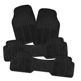 Fm0014 Zone Tech All Weather Rubber Semi Pattern Car Interior 4-piece Trimmable Floor Mats