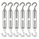 Heverp 6PCS M6 Stainless Steel Hook & Turnbuckle, Shade Sail Hardware, Heav. Fixed Price $16.95.