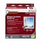 Frost King V83/3 42 X 62 1.5 Mil 3-COUNT Window Insulation Indoor Shrink Kit. Fixed Price $27.89.