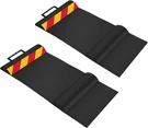 Car Parking Mats - Wheel Stopper Tire Guides With Reflective Strips, 2 Pack. Fixed Price $71.99.