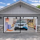 Mindsoft Garage Insulated Door Curtain Transparent Magnetic 9X7 Ft, Clear. Fixed Price $42.99.