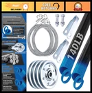Heavy-duty Double-looped Garage Door Extension Springs Bundle With Pulleys & Cab. Fixed Price $147.19.