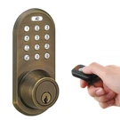 Electronic Deadbolt Touch Pad Single Cylinder Antique Brass Remote Control. Fixed Price $100.35.