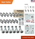 Garage Hardware Kit Rollers Hinges Brackets Cables For 8 Ft Height Doors. Fixed Price $81.23.