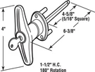 Prime-line GD52169 Diecast Plated Silver Inside T-handle 5.75 W X 4-5/8 In.. Fixed Price $20.60.