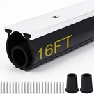 Universal U+o Ring Garage Door Bottom Seal Kit With Aluminum Track Retainer 16FT. Fixed Price $39.99.