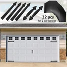 Eapele Magnetic Garage Door Decoration Kit Include Faux Windows Hinges Handl. Fixed Price $51.39.