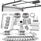 Morningro Garage Parts Installation Bundle Kit For 16' By 7' Overhead Doors. Fixed Price $151.78.