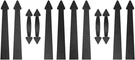 Zekoo Garage Door Magnetic Decorative Hardware Kit, 8 Hinges 4 2, Black. Fixed Price $35.35.