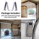 2PCS Low Headroom Garage Door Top Brackets Fits Standard 12" 15" Radius Track. Fixed Price $14.55.