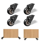 4-PACK Heavy Duty Wheels For Wood Doors 1.3" Nylon Rollers With 16 Sta.... Fixed Price $20.87.