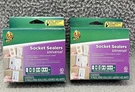 Socket Sealers Universal For Insulating Outlets & Switches By Duck (2 Pack). Fixed Price $16.99.