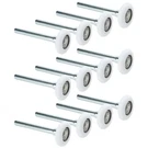 Sheutsan 12 Pcs 1.8 Inch Wheels Garage Door Rollers, 4.7 Small, White, Silver. Fixed Price $30.99.
