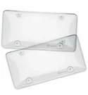 Zone Tech 2 Clear License Plate Tag Frame Covers Bubble Shields Protector Car. Fixed Price $8.95.