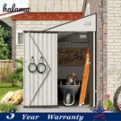 4X8FT Outdoor Storage Shed Metal Garage W/ Lockable Single Hinge. Fixed Price $399.00.