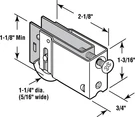 Prime-line 131459 Steel Sliding Glass Door Roller Assembly 1-1/4 DIA.X3/8 In.. Fixed Price $11.59.